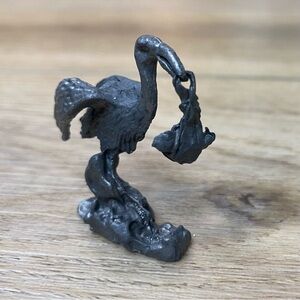 Pewter Stork‎ Fertility Charm